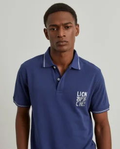 Polo piqué de algodão|LION OF PORCHES Outlet