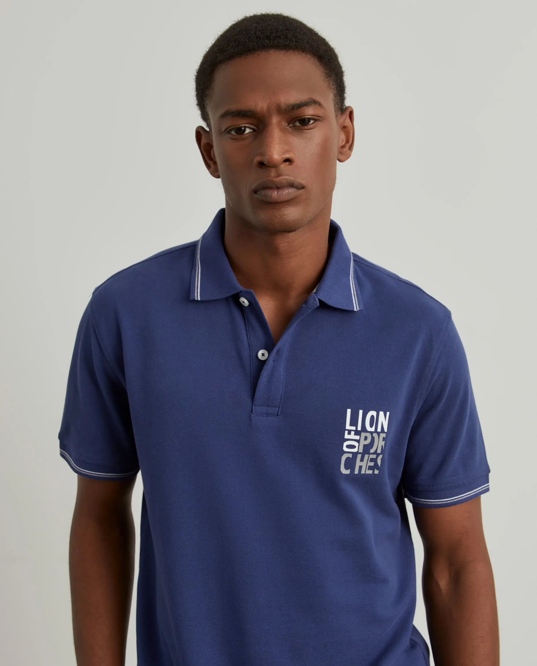 Polo piqué de algodão|LION OF PORCHES Outlet