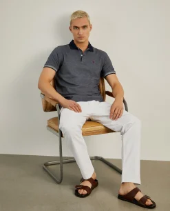 Polo piqué em malha bicolor|LION OF PORCHES Shop