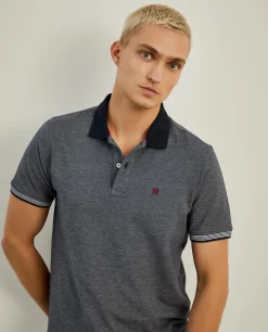 Polo piqué em malha bicolor|LION OF PORCHES Shop