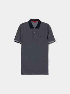 Polo piqué em malha bicolor|LION OF PORCHES Shop