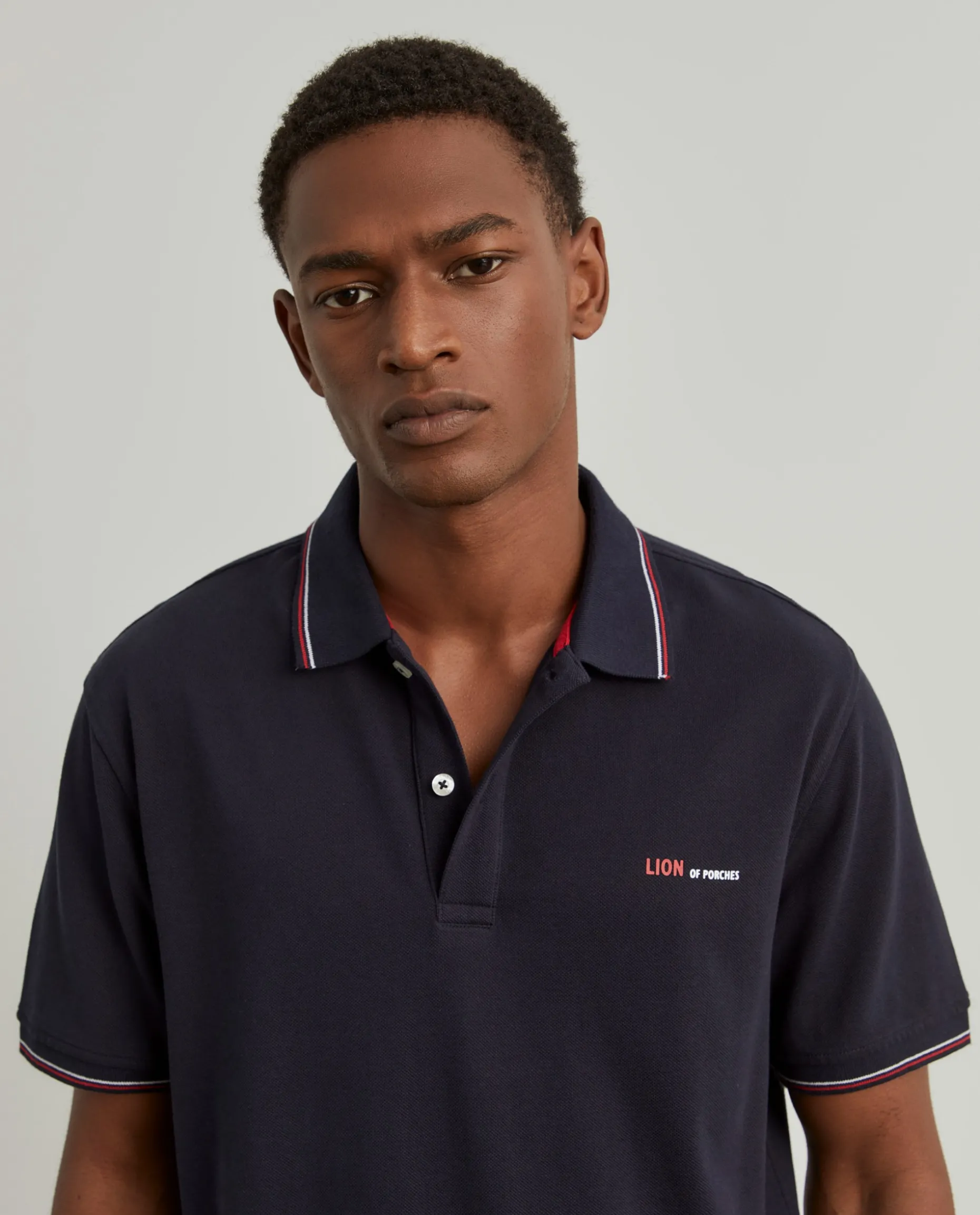 Polo piqué regular fit|LION OF PORCHES Hot