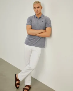 Polo piqué regular fit com riscas|LION OF PORCHES Online