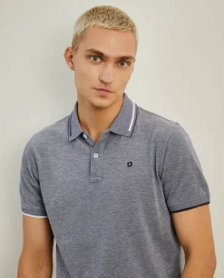 Polo piqué regular fit com riscas|LION OF PORCHES Online