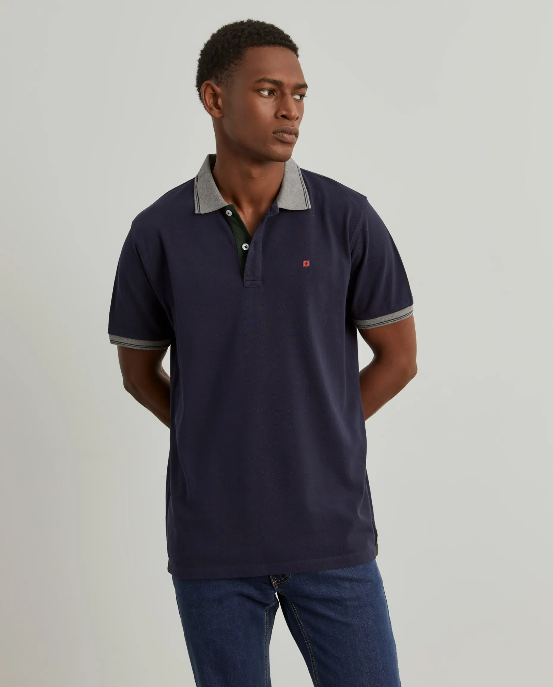 Polo piqué regular fit em algodão|LION OF PORCHES Best Sale