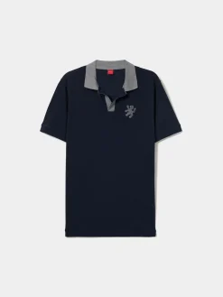 Polo piqué sem botões gola em contraste|LION OF PORCHES Best Sale