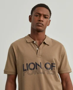 Polo piqué slim fit|LION OF PORCHES Sale