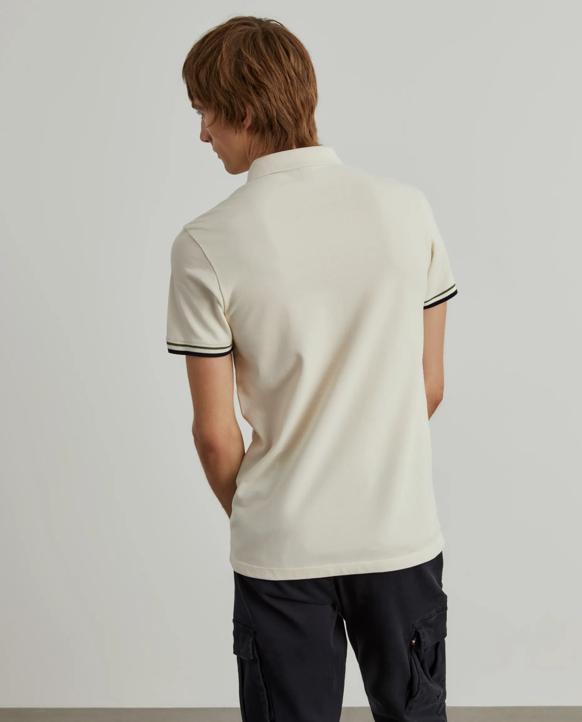 Polo piqué slim fit com riscas|LION OF PORCHES Shop
