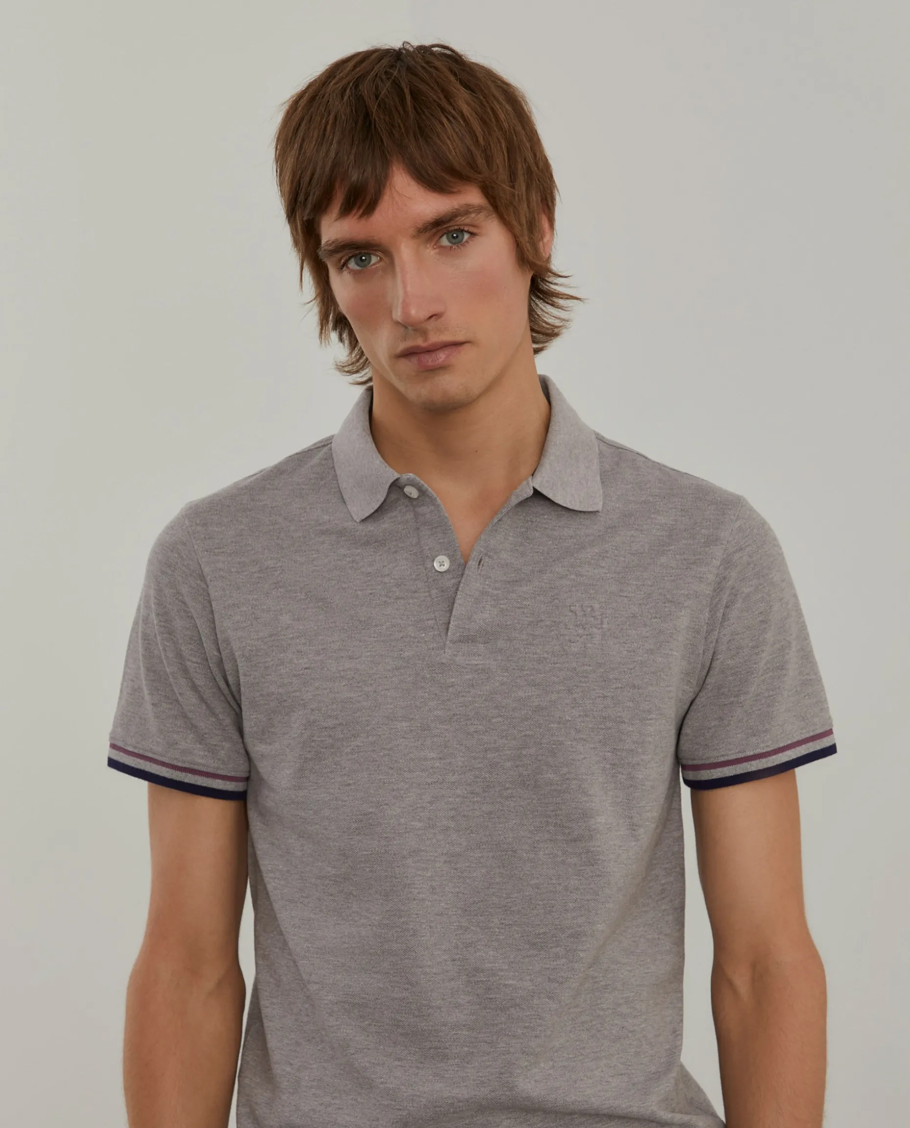 Polo piqué slim fit com riscas|LION OF PORCHES Store