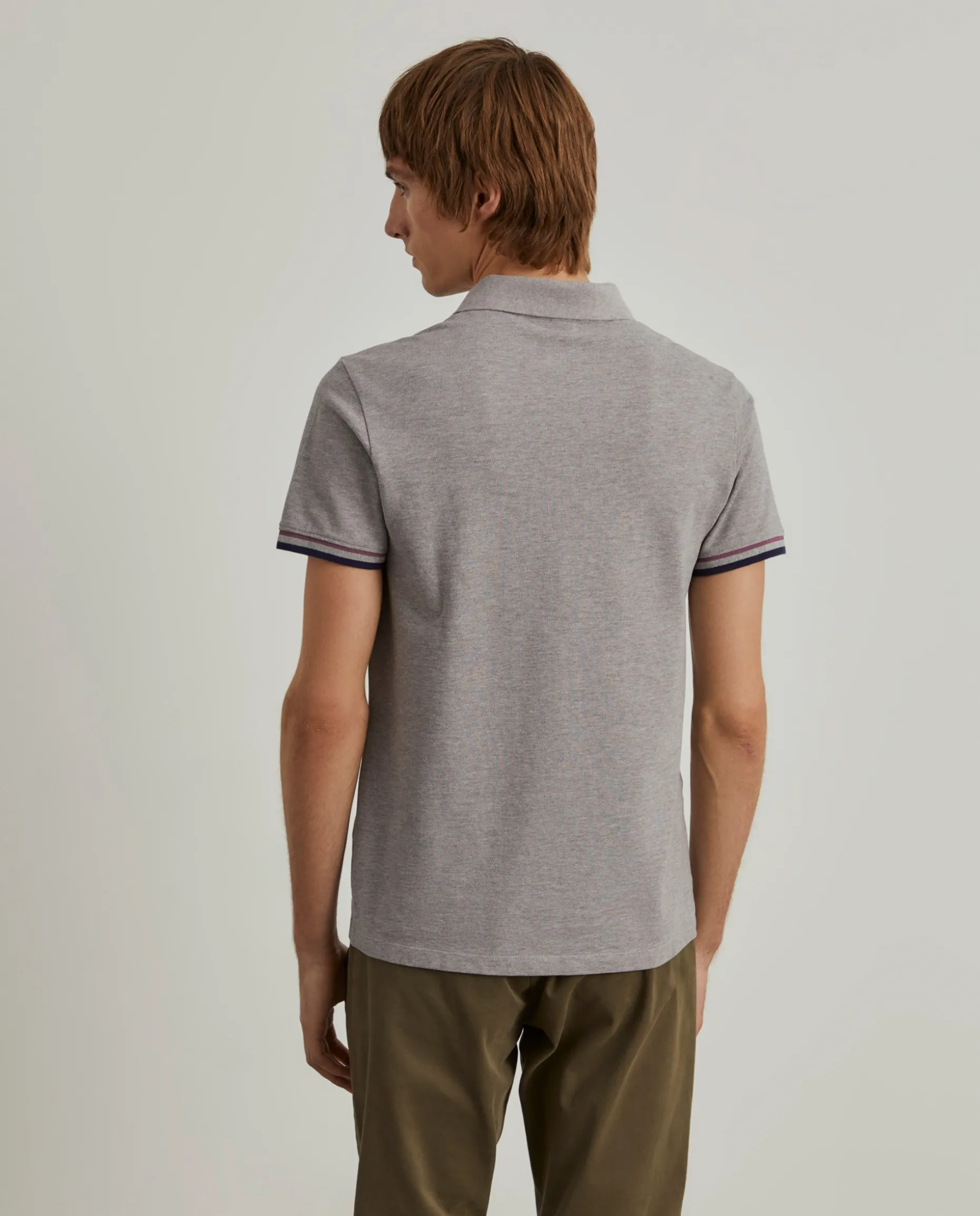 Polo piqué slim fit com riscas|LION OF PORCHES Store