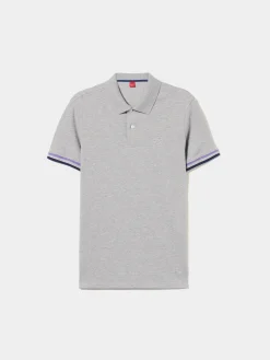 Polo piqué slim fit com riscas|LION OF PORCHES Store