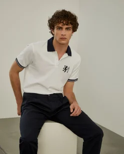 Polo piqué slim fit em algodão|LION OF PORCHES Store