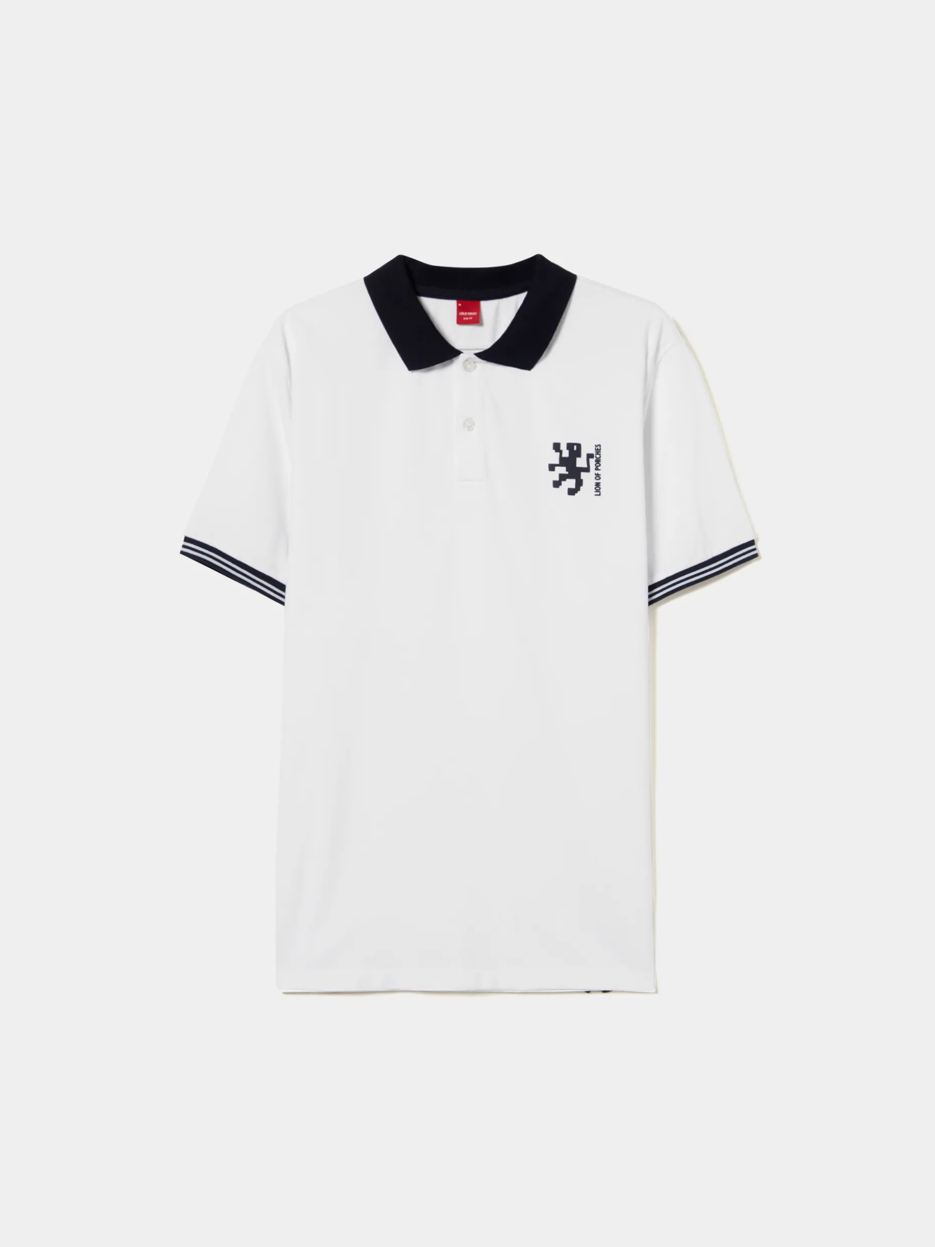 Polo piqué slim fit em algodão|LION OF PORCHES Store