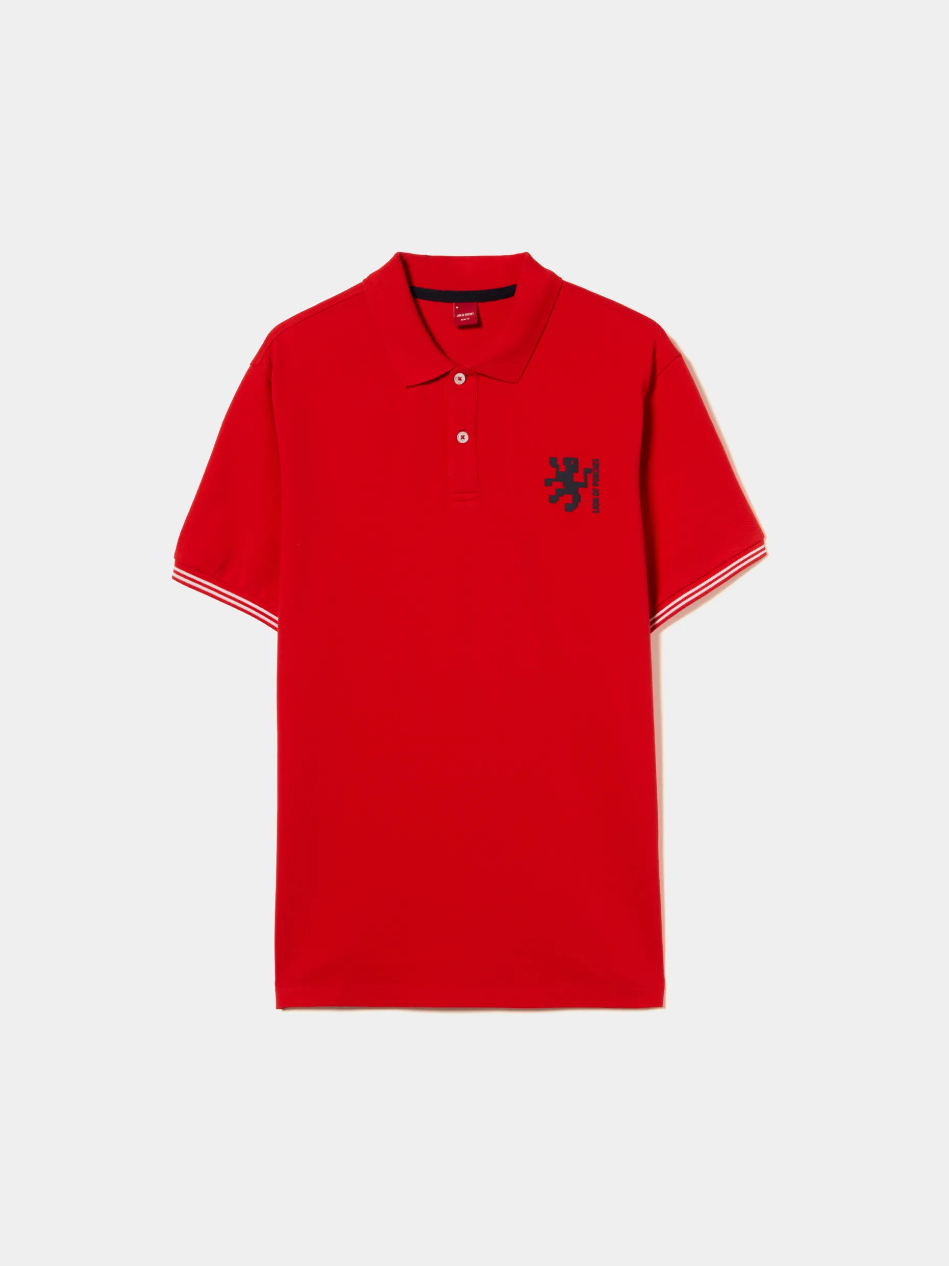 Polo piqué slim fit em algodão|LION OF PORCHES Best Sale