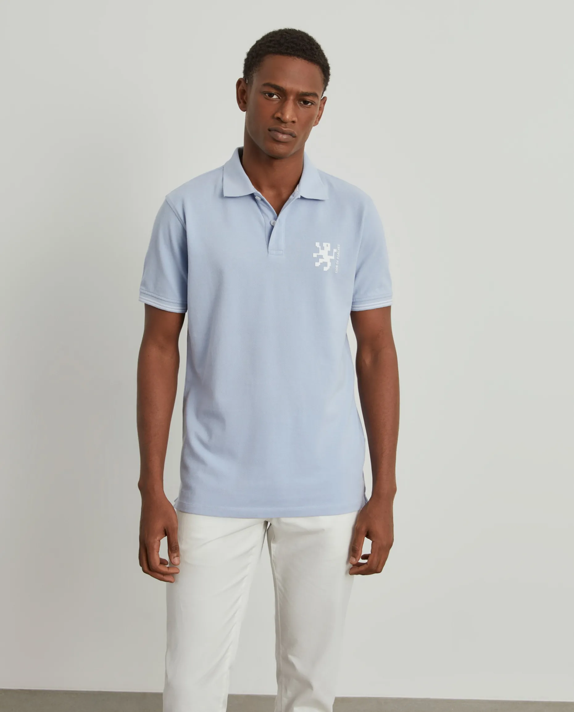Polo piqué slim fit em algodão|LION OF PORCHES Discount