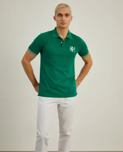 Polo piqué slim fit em algodão|LION OF PORCHES Hot