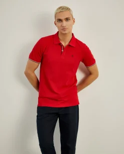 Polo piqué slim fit em algodão|LION OF PORCHES Discount