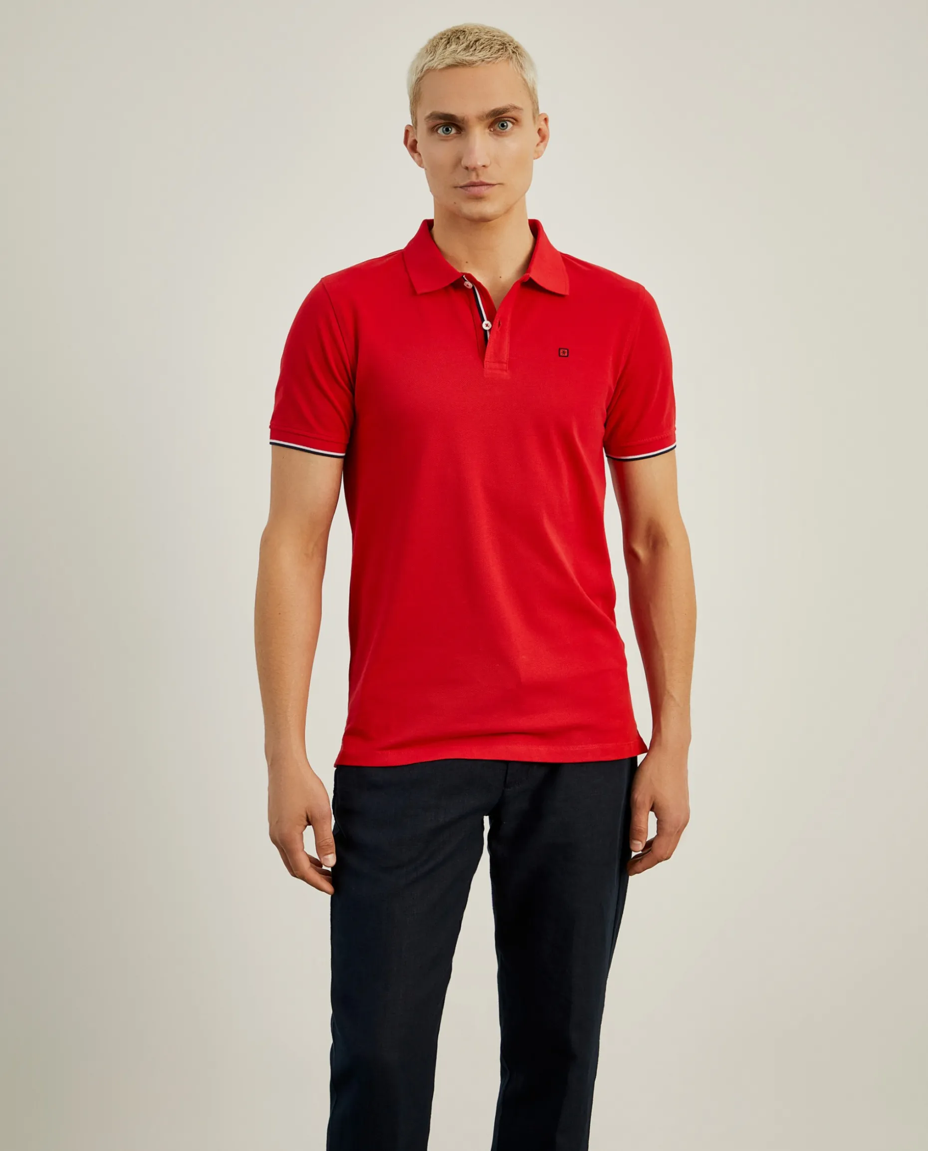 Polo piqué slim fit em algodão|LION OF PORCHES Discount