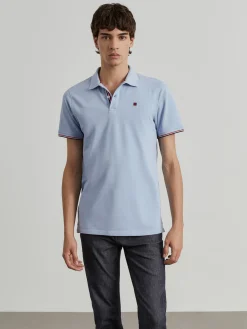 Polo piqué slim fit em algodão|LION OF PORCHES Outlet