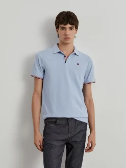 Polo piqué slim fit em algodão|LION OF PORCHES Outlet
