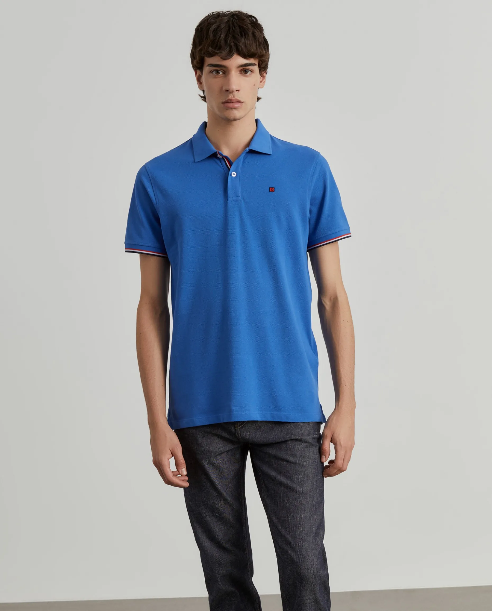 Polo piqué slim fit em algodão|LION OF PORCHES Hot