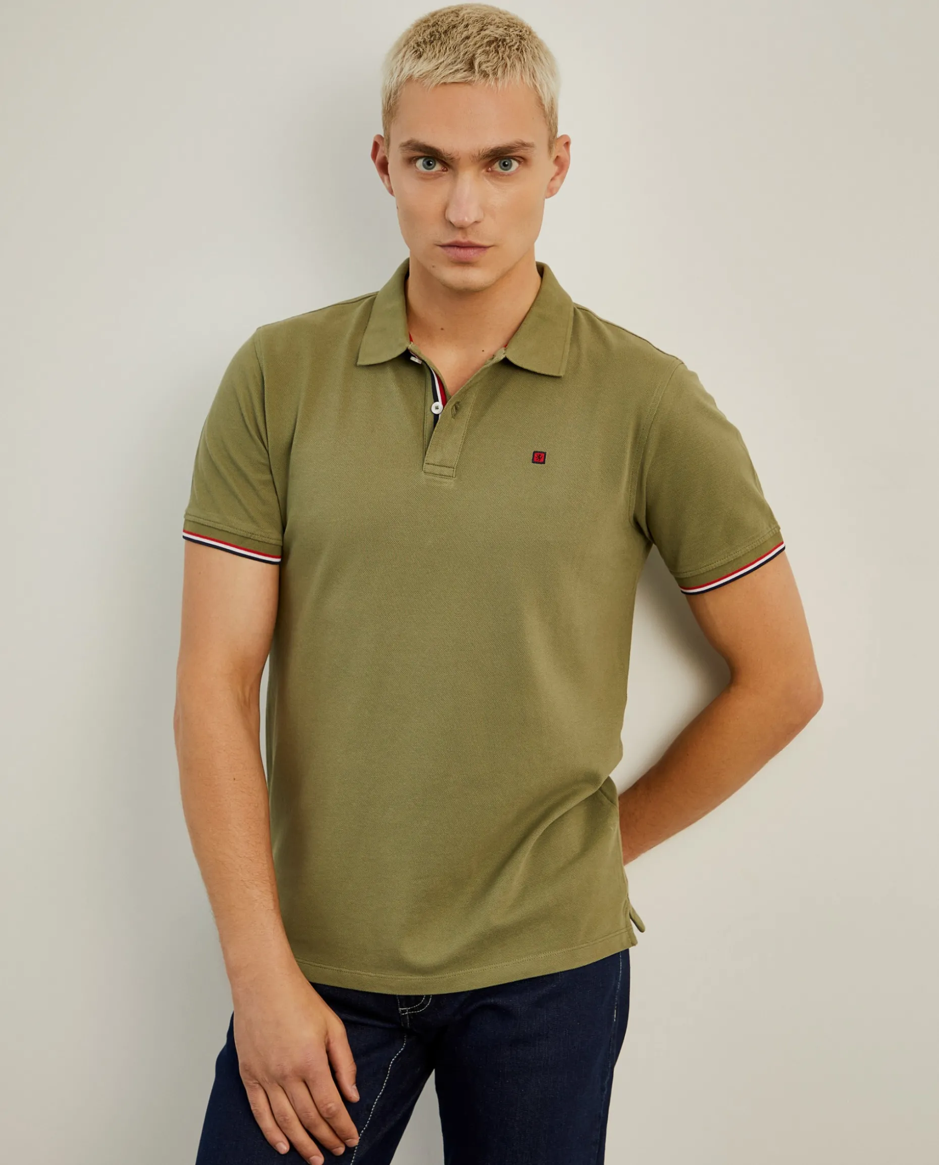 Polo piqué slim fit em algodão|LION OF PORCHES Cheap