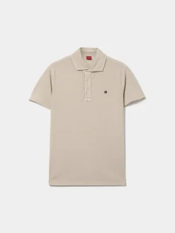 Polo piqué slim fit garment dye|LION OF PORCHES Clearance
