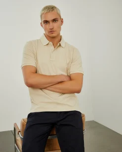 Polo piqué slim fit garment dye|LION OF PORCHES Cheap