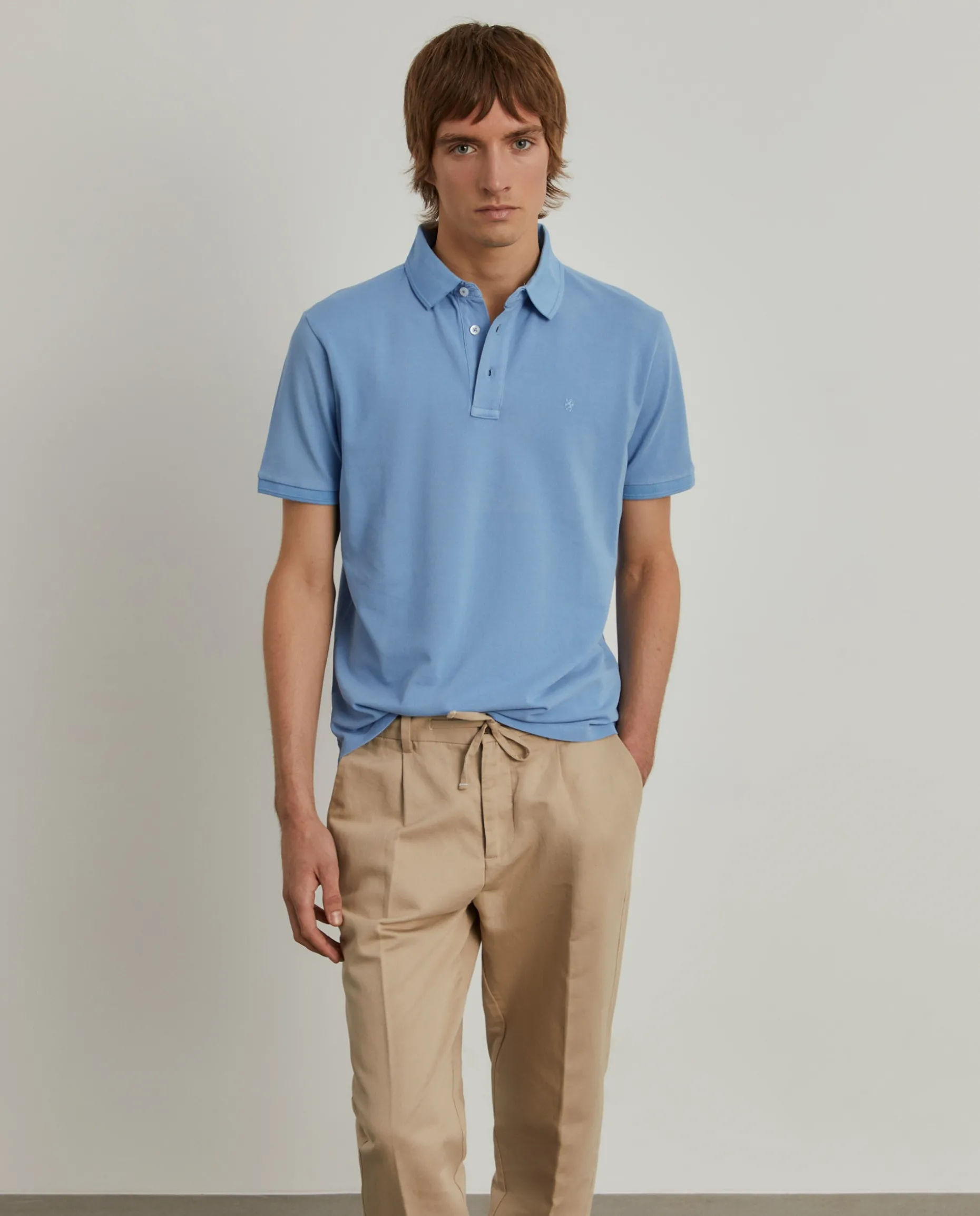 Polo piqué slim fit garment dye|LION OF PORCHES Hot