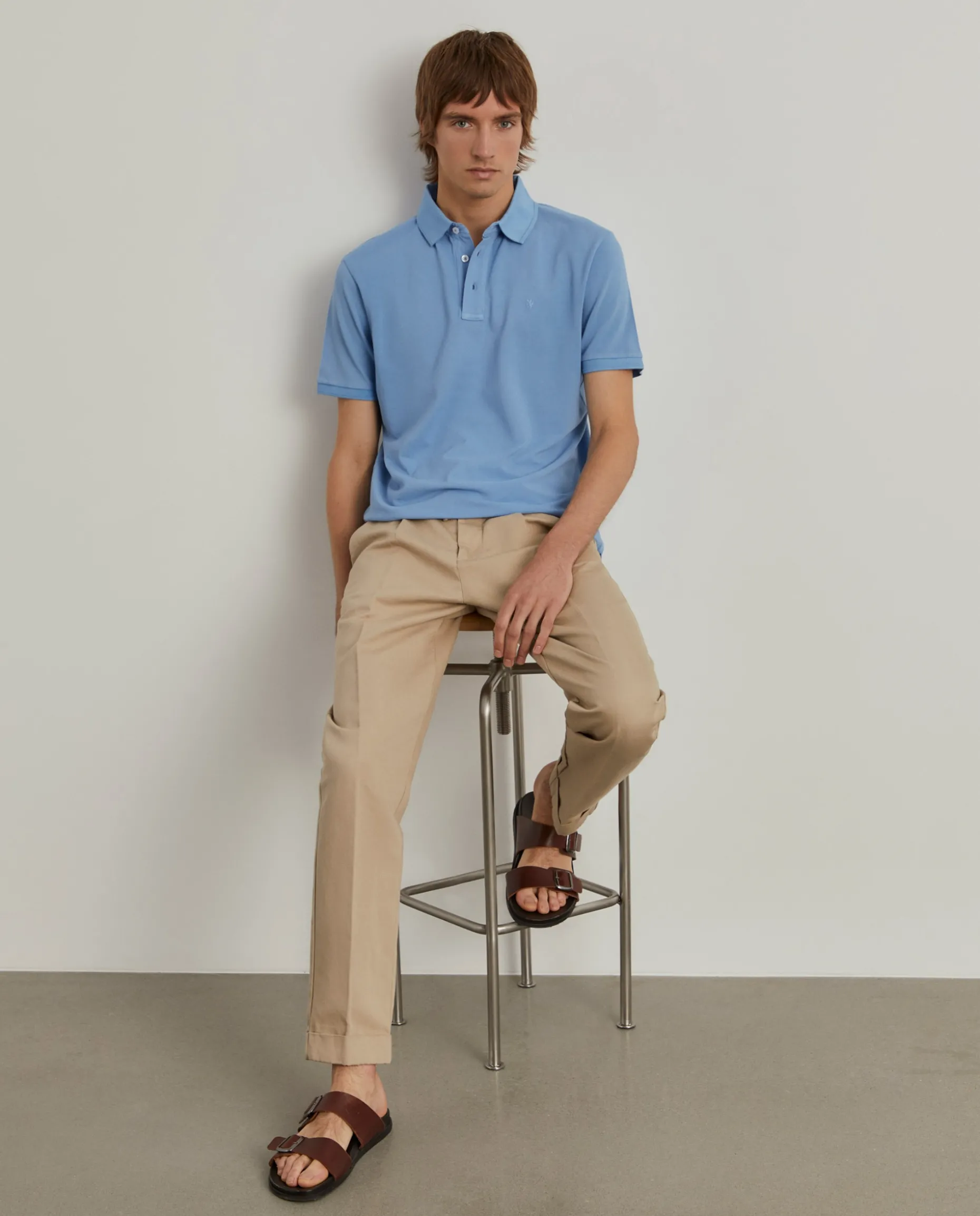 Polo piqué slim fit garment dye|LION OF PORCHES Hot