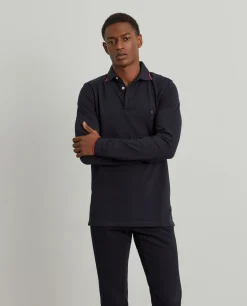 Polo piqué slim fit manga comprida|LION OF PORCHES Discount