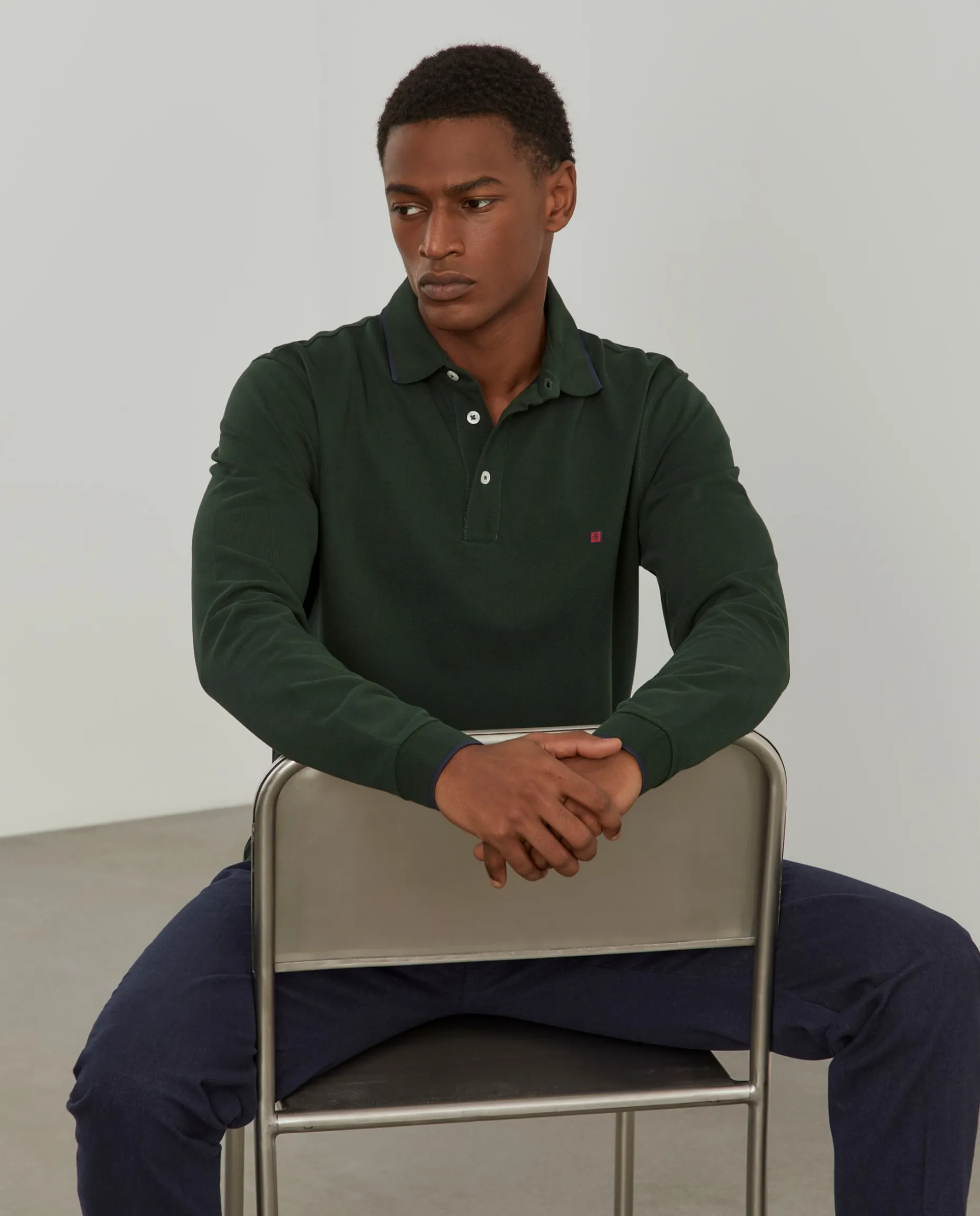 Polo piqué slim fit manga comprida|LION OF PORCHES Fashion