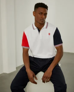 Polo piqué slim fit tricolor|LION OF PORCHES Cheap
