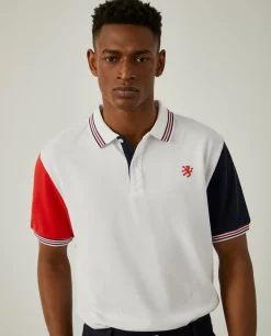 Polo piqué slim fit tricolor|LION OF PORCHES Cheap