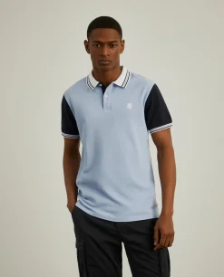Polo piqué slim fit tricolor|LION OF PORCHES New