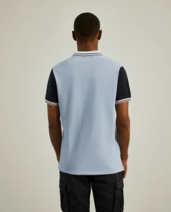 Polo piqué slim fit tricolor|LION OF PORCHES New