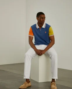 Polo piqué slim fit tricolor|LION OF PORCHES Cheap