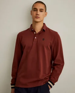 Polo regular fit de manga comprida|LION OF PORCHES Best Sale
