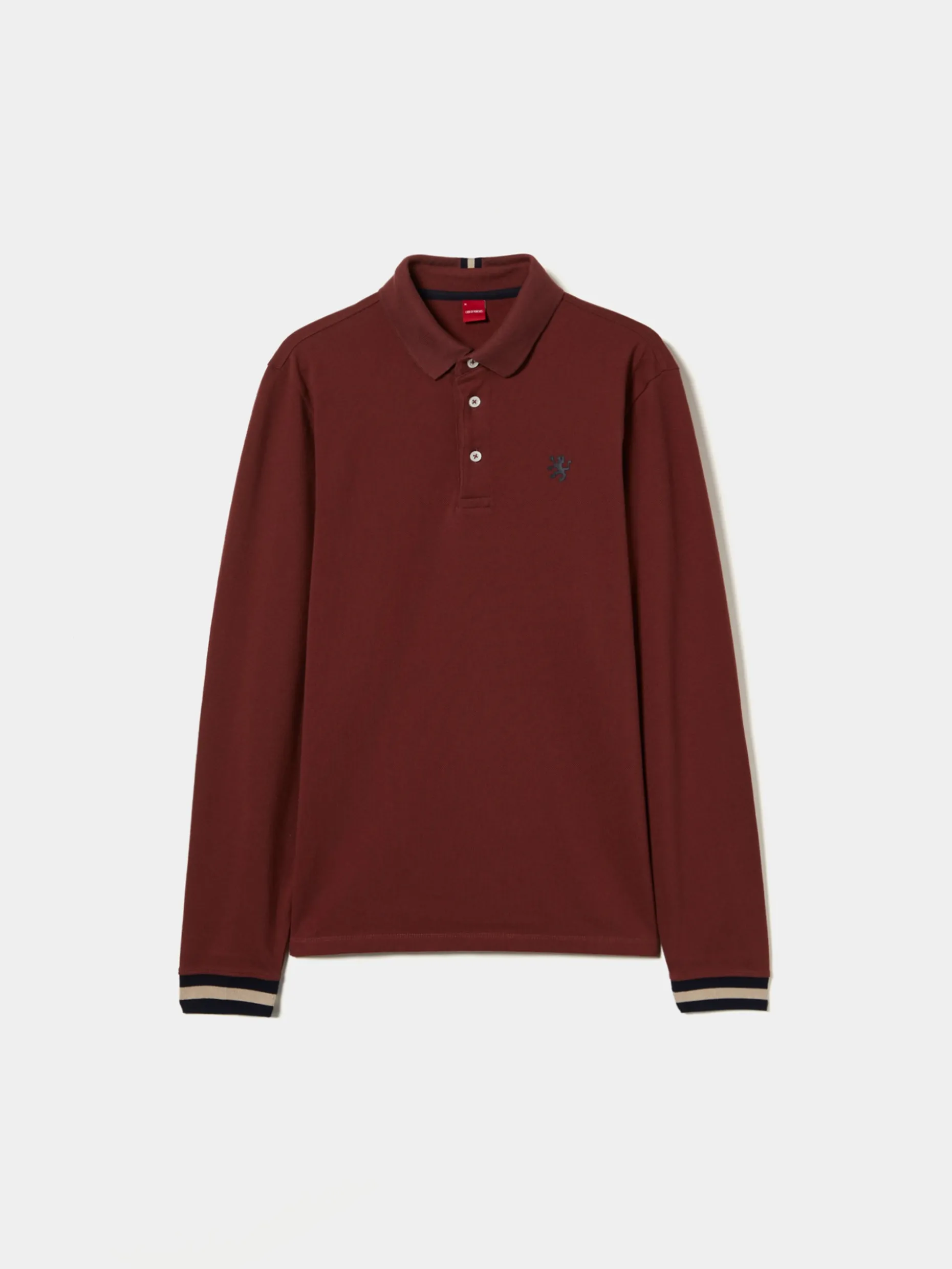 Polo regular fit de manga comprida|LION OF PORCHES Best Sale