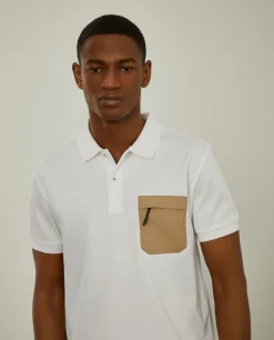 Polo slim fit com bolso em contraste|LION OF PORCHES Best