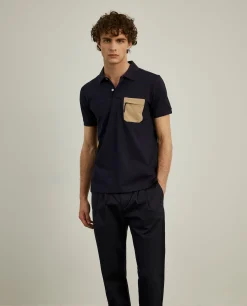Polo slim fit com bolso em contraste|LION OF PORCHES Shop