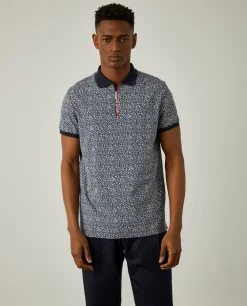 Polo slim fit com padrão de flores|LION OF PORCHES Best
