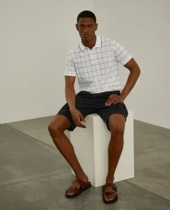Polo slim fit com padrão quadrados|LION OF PORCHES Hot