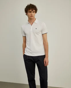 Polo slim fit com riscas a contraste|LION OF PORCHES Clearance