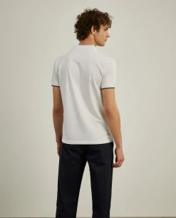 Polo slim fit com riscas a contraste|LION OF PORCHES Clearance