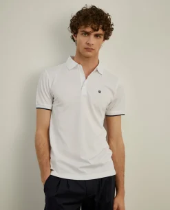 Polo slim fit com riscas a contraste|LION OF PORCHES Clearance