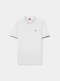 Polo slim fit com riscas a contraste|LION OF PORCHES Clearance