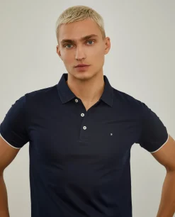 Polo slim fit com riscas a contraste|LION OF PORCHES Cheap