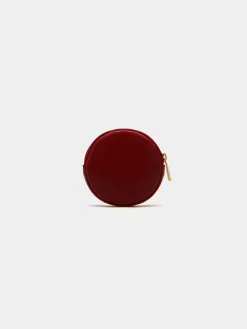 Porta-moedas circular em pele|LION OF PORCHES Store