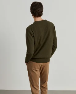Pullover de lã decote em bico|LION OF PORCHES New